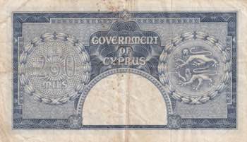 Cyprus, 250 Mils, 1955, VF, p33a