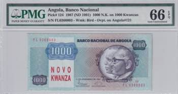 Angola, 1.000 Novo Kwanza on 1.000 ... 