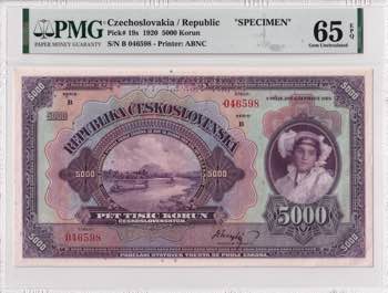 Czech Republic, 5.000 Korun, 1920, ... 