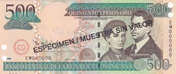 Dominican Republic, 500 Pesos Oro, ... 