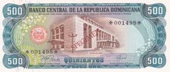 Dominican Republic, 500 Pesos Oro, ... 