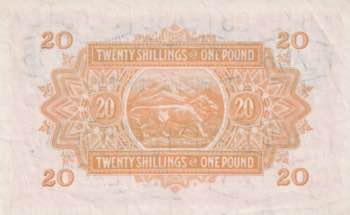 East Africa, 20 Shillings=1 Pound, ... 