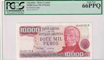 Argentina, 10.000 Pesos, ... 