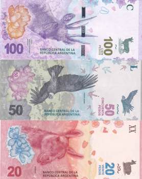 Argentina, 20-50-100 Pesos, ... 