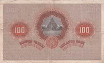 Finland, 100 Markkaa, 1918, VF, p40