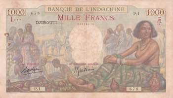 French Somaliland, 1.000 Francs, ... 