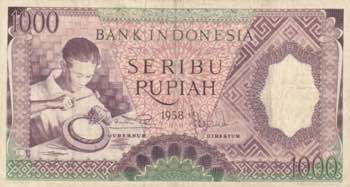 Indonesia, 1.000 Rupiah, 1958, VF, ... 