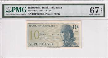 Indonesia, 10 Sen, 1964, UNC, p92a