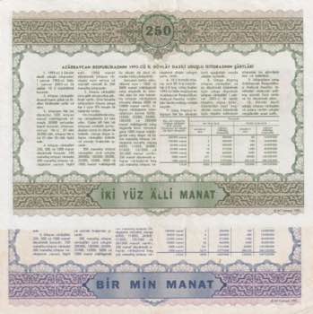 Azerbaijan, 250-1.000 Manat, 1993, ... 