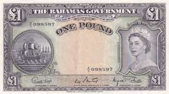 Bahamas, 1 Pound, 1963, AUNC, p15d