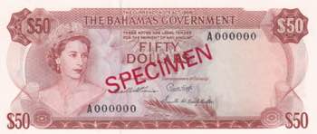 Bahamas, 50 Dollars, 1965, UNC, ... 