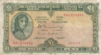 Ireland, 1 Pound, 1976, VF, p64d
