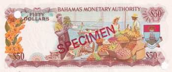 Bahamas, 50 Dollars, 1968, UNC, ... 