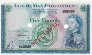 Isle of Man, 5 Pounds, 1961, UNC, ... 