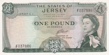 Jersey, 1 Pound, 1963, UNC, p8b