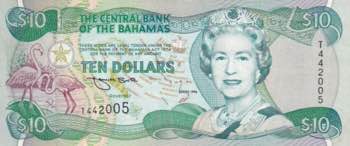 Bahamas, 10 Dollars, 1996, XF(+), ... 