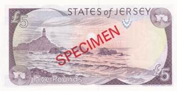Jersey, 5 Pounds, 1993, UNC, p21s, ... 