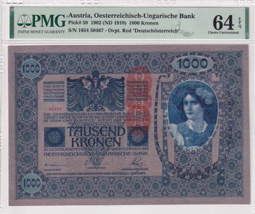 Austria, 1.000 Kronen, 1919, UNC, ... 