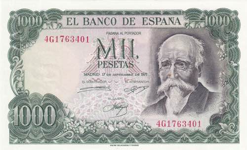Spain, 1.000 Pesetas, 1971, UNC, ... 