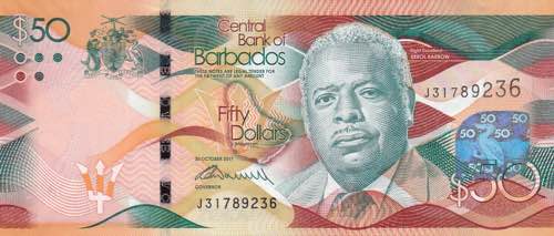 Barbados, 50 Dollars, 2017, UNC, ... 