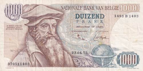 Belgium, 1.000 Francs, 1975, VF, ... 