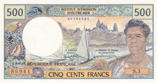 Tahiti, 500 Francs, 1985, UNC, p25d