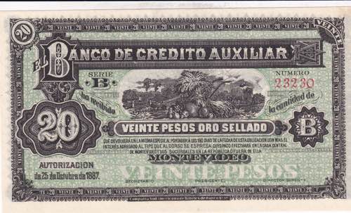 Uruguay, 20 Pesos, 1887, UNC, ... 