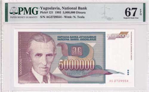 Yugoslavia, 5.000.000 Dinara, ... 