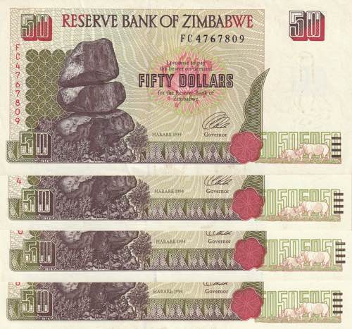 Zimbabwe, 50 Dollars, 1994, p8a, ... 