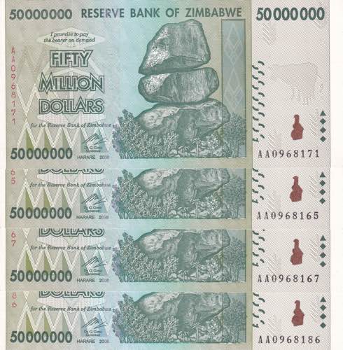 Zimbabwe, 50 Million Dollars, ... 