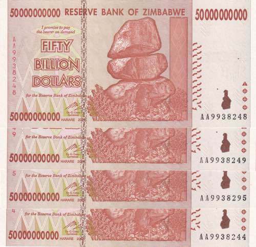 Zimbabwe, 50 Billion Dollars, ... 