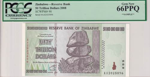 Zimbabwe, 50 Trillion Dollars, ... 