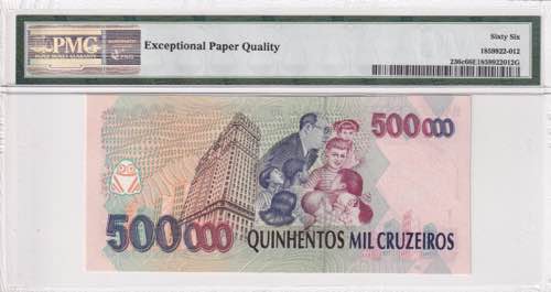 Brazil, 500.000 Cruzeiros, 1993, ... 
