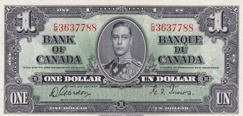 Canada, 1 Dollar, 1937, UNC(-), ... 