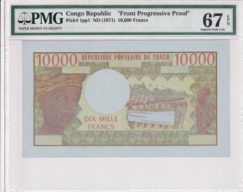 Congo Republic, 10.000 Francs, ... 