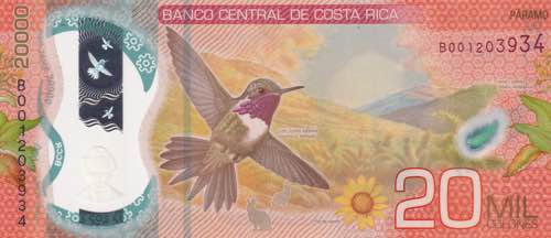 Costa Rica, 20.000 Colones, 2018, ... 
