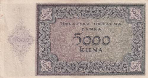 Croatia, 5.000 Kuna, 1943, XF(-), ... 