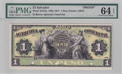El Salvador, 1 Peso, 189X, UNC, ... 