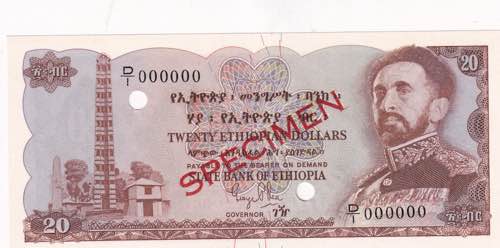 Ethiopia, 20 Dollars, 1961, UNC, ... 