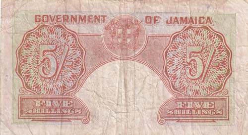 Jamaica, 5 Shillings, 1950, FINE, ... 