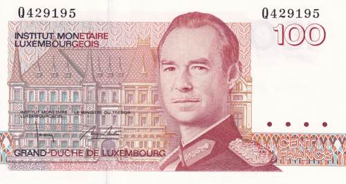 Luxembourg, 100 Francs, 1986, ... 