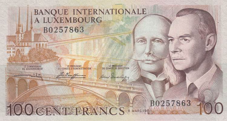 Luxembourg, 100 Francs, 1981, UNC, ... 