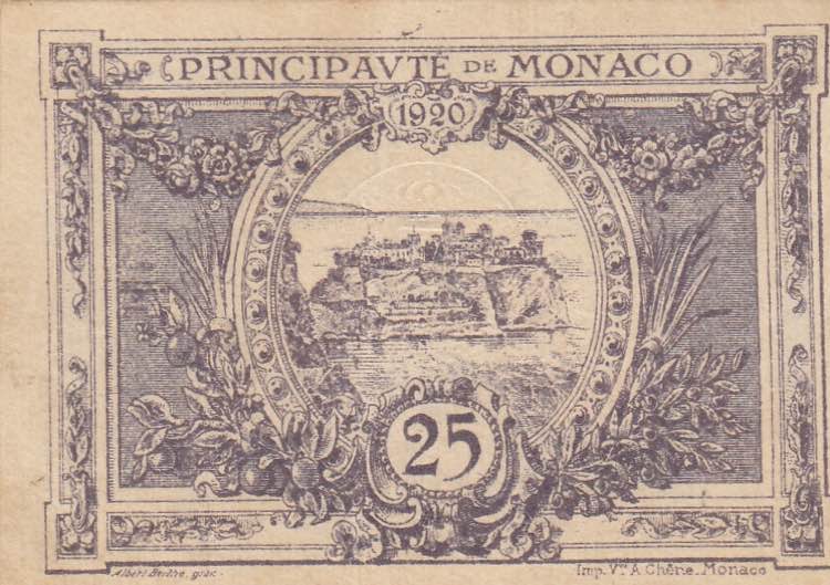 Monaco, 25 Centimes, 1920, XF(+), ... 