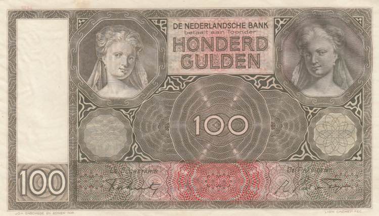 Netherlands, 100 Gulden, 1942, ... 