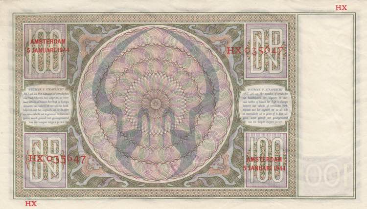 Netherlands, 100 Gulden, 1944, ... 