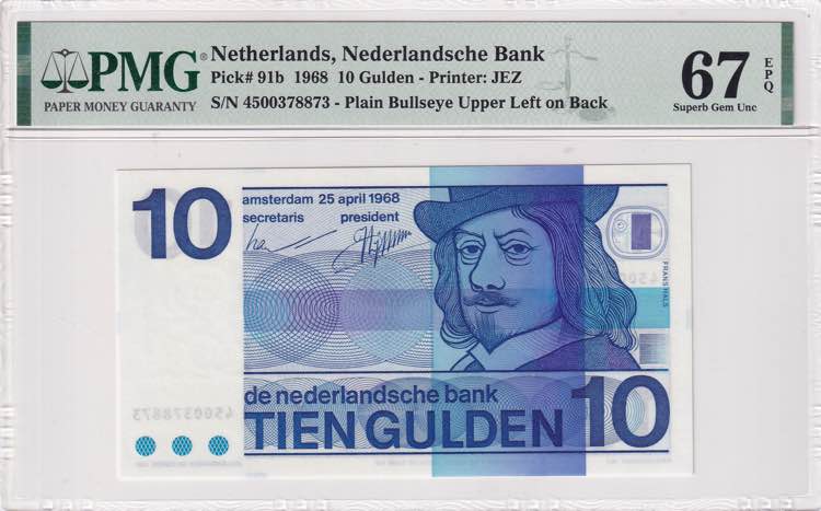 Netherlands, 10 Gulden, 1968, UNC, ... 