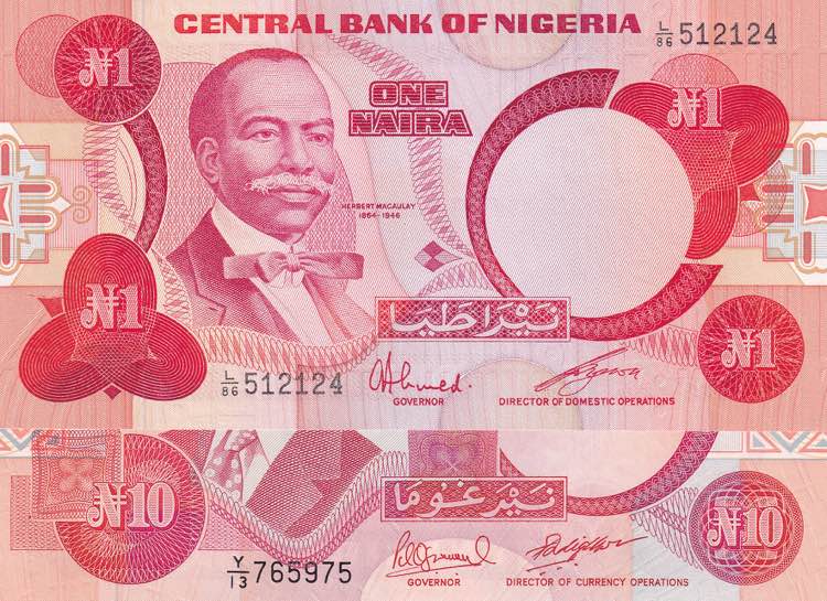 Nigeria, 1-10 Naira, 1979/1984, ... 