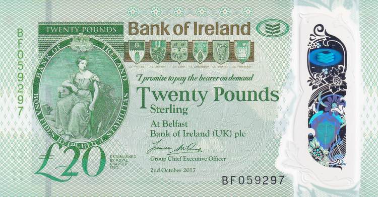 Northern Ireland, 20 Pounds, 2017, ... 