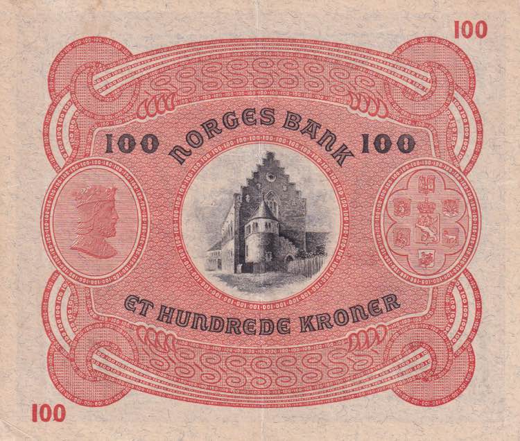 Norway, 100 Kroner, 1944, AUNC, ... 
