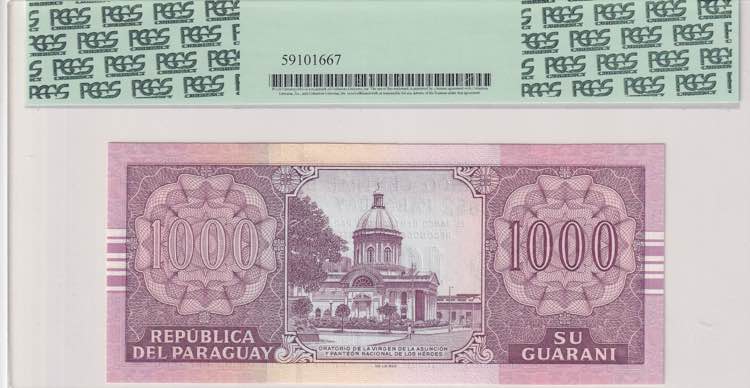 Paraguay, 1.000 Guaranies, 2004, ... 